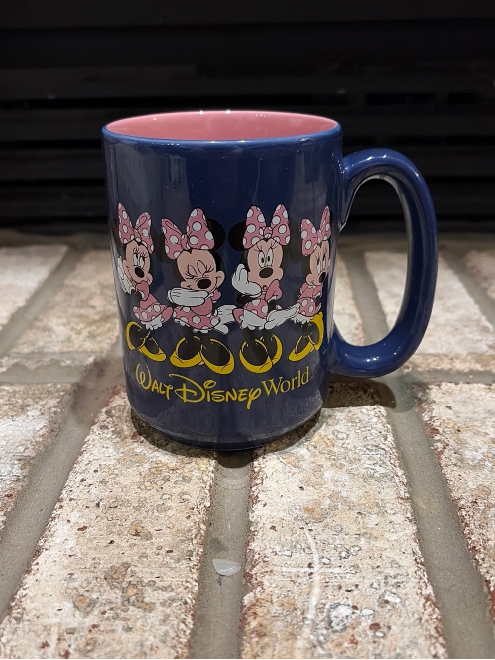 Walt Disney World Minnie Mouse Purple Pink Ceramic Large Coffee Cup Mug